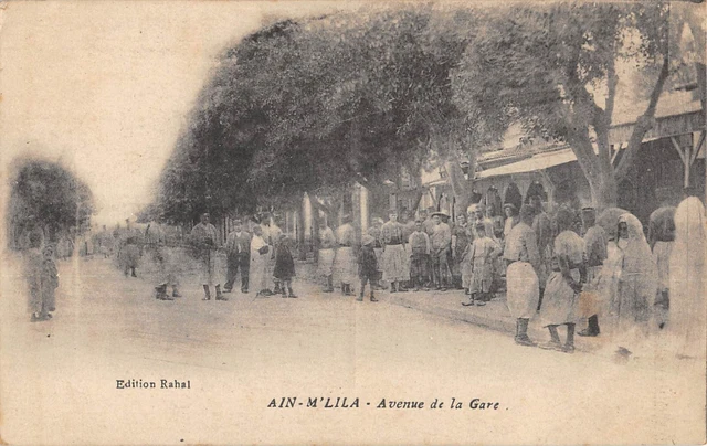 Carte Postale Ancienne Algérie - Aïn Beida Rue Magenta Cercle De L'Union
