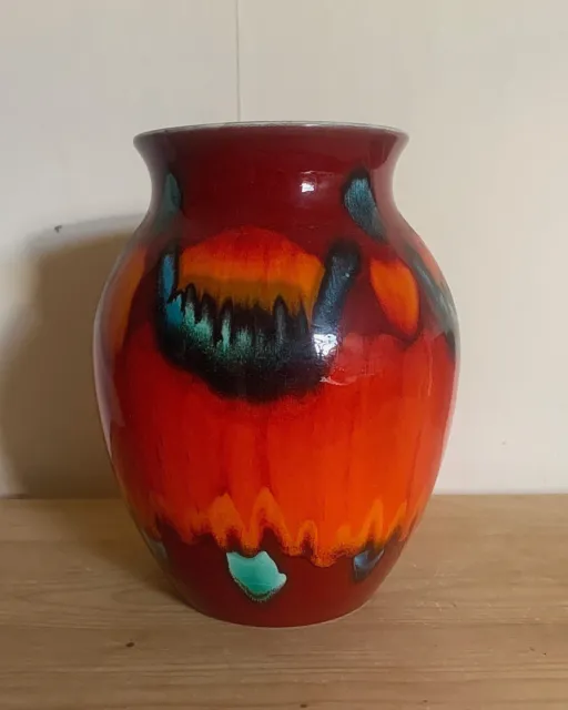 Poole Pottery Volcano Design Vase Height 24cm x Width 17cm