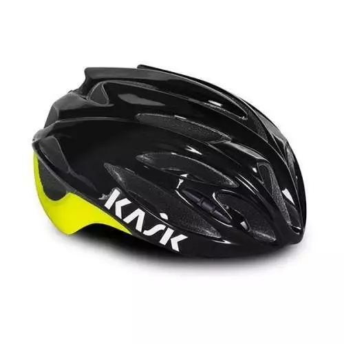 Kask Rapido Road Cycling Helmet - Black / Yellow Fluo