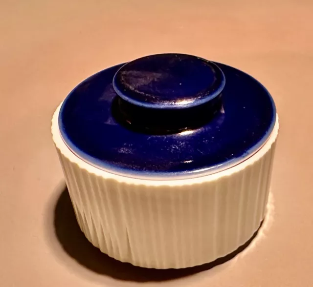 Rosenthal Porzellan Zuckerdose mit deckel blau, Design Tapio Wirkkala 1960/69