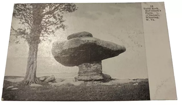 Postcard W Virginia Table Rock Wheeling (Clinton) McCulloch's Farm Ohio Cty 1902