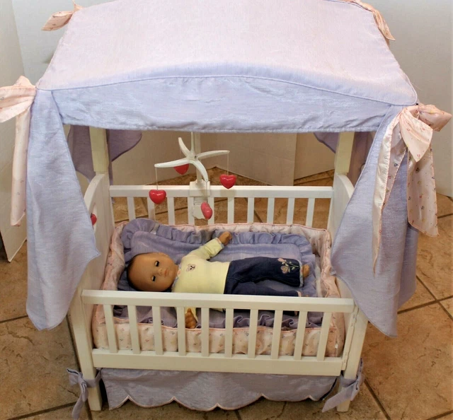 Baby doll online crib with canopy