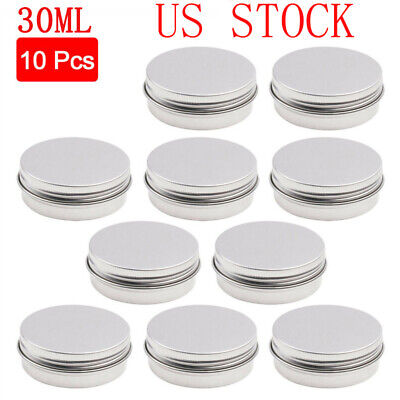 10pcs Mini Round Tin Can Boxes Metal Case Jewelry Container 30ml with Lids Cover