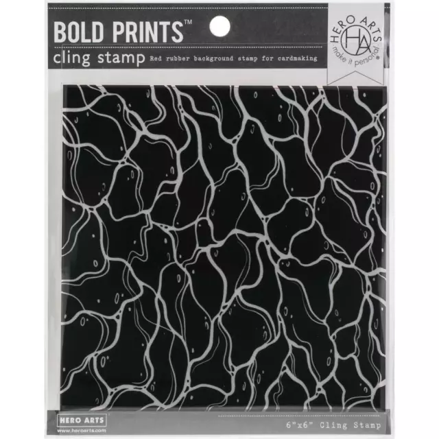 Hero Arts Cling Stamps 6"X6" - Water Ripples Bold Prints