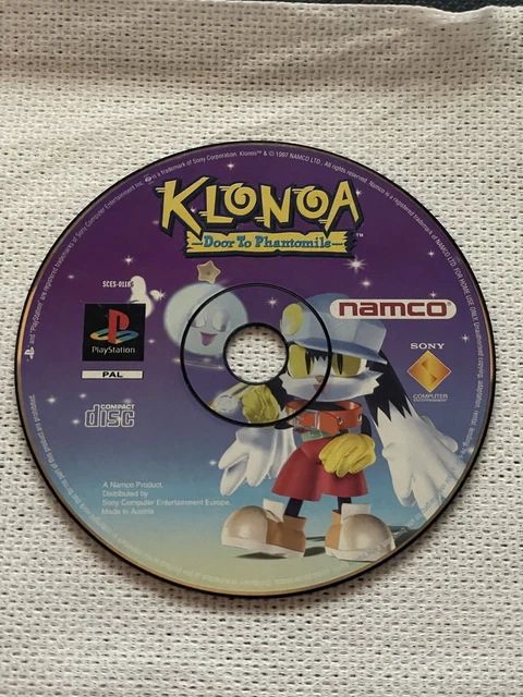 Autocollant Carte Mémoire Officiel PlayStation 1 - Klonoa: Door To Phantomile - Édition Dengeki Magazine 1999 - Rare