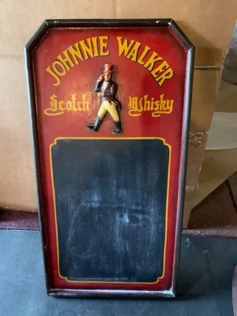 Johnnie Walker Scotch Whisky 3D Black Board Wooden Sign