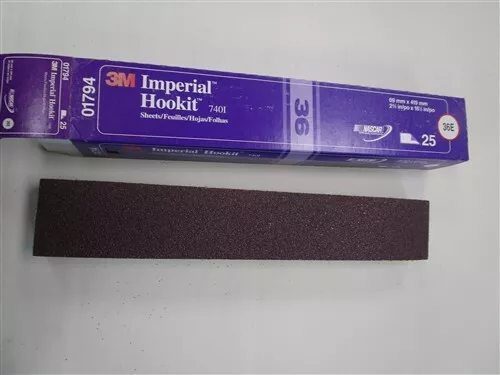 3M Imperial Hookit 25 Sanding Sheets 740I 16 1/2"X 2 3/4" 36E