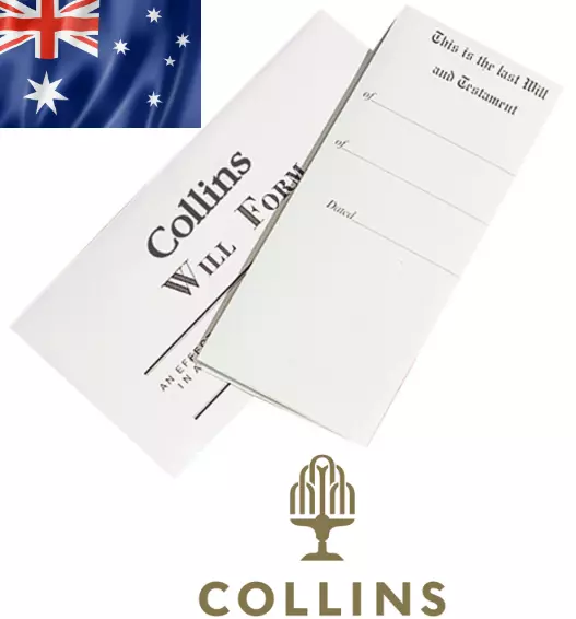 Collins Australian DIY Will Kit Form + Envelope + Instructions AUS STOCK