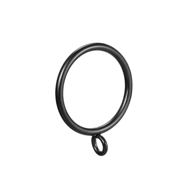 Curtain Rings Metal 1.5 Inch Inner Dia Drapery Ring for Curtain Rod Black 24 Pcs