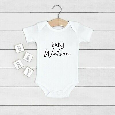 Personalised Baby Announcement Vest Grow, Pregnancy New Baby Shower Gift, Name