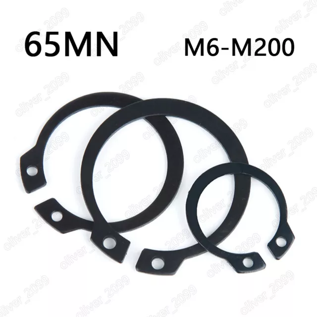 65MN Black Steel Ф6mm - Ф200mm External Retaining Rings For Shaft DIN471