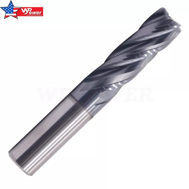 4-Flute 5/8" x 2" x 4" AlTiN Coated Solid Carbide Variable Helix End Mill