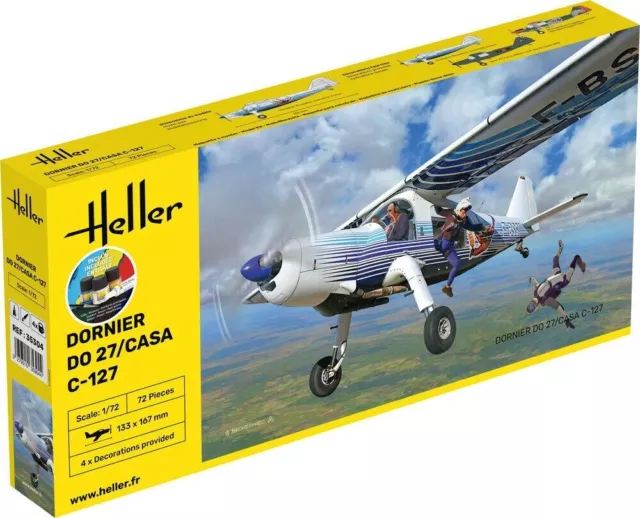 HELLER Dornier DO 27/CASA C-127 - Starter Kit con kit colori 1/72 - 35304