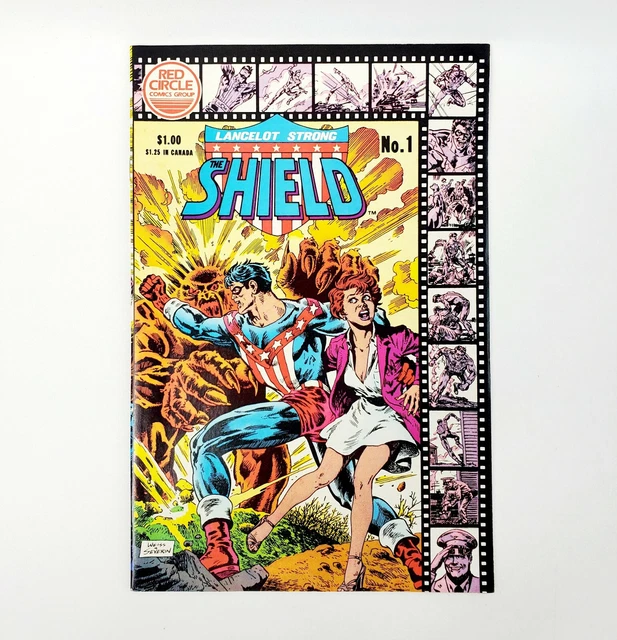 Lancelot Strong The Shield #1 1983 Red Circle Comics with Bag and Board