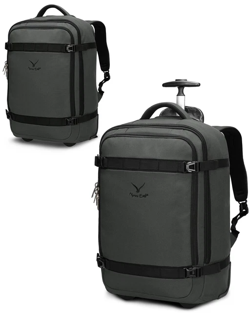 Hynes Eagle 22 in Rolling Backpack Carry-on Trolley Luggage Suitcase Laptop Bag
