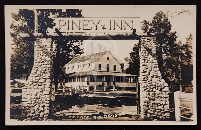 Spectacular RPPC of Piney Inn. Sheridan, Wyoming. C. 1920's Wesley Andrews