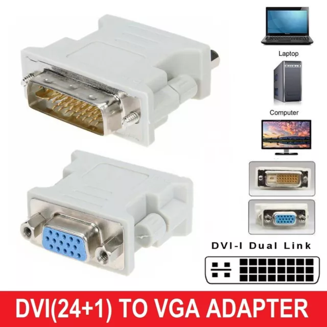 DVI D Male to VGA Female DVI to VGA Video Converter Adapter for PC Laptop TV