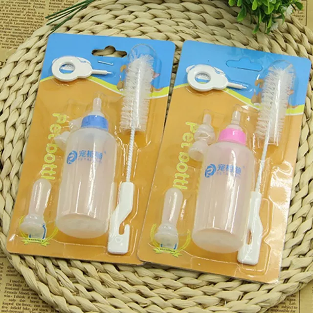 New Cat Dog Milk Bottle Pet Puppy Kitten Baby Animal Feeding Bottle Nursing Sets