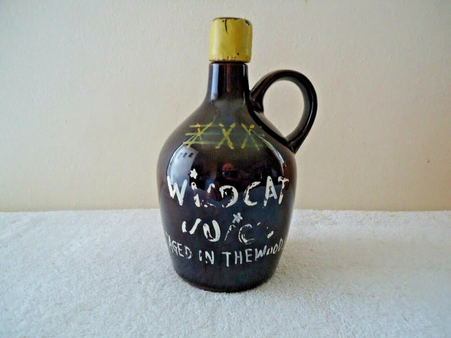 VINTAGE WILDCAT JUICE Jug Crock Victoria Ceramics Japan Aged