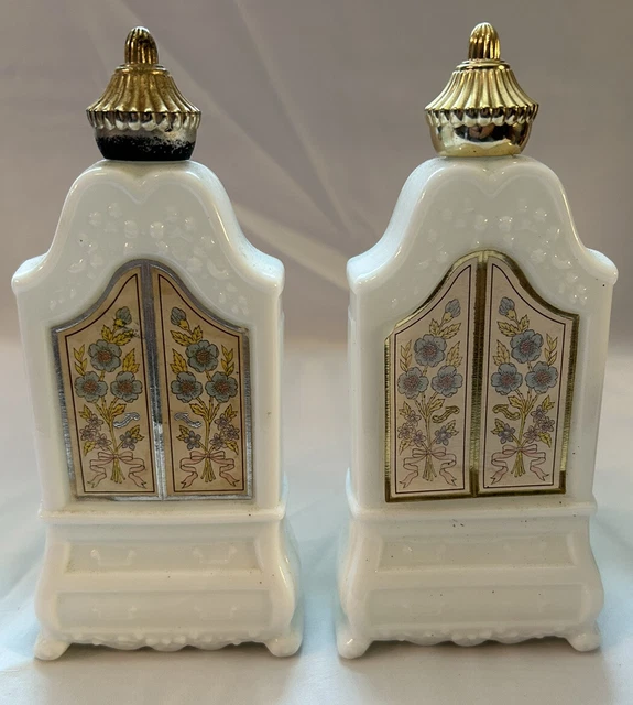 AVON 2 Milk glass Wardrobes, Bird of Paradise Vintage (FREE SHIPPING)