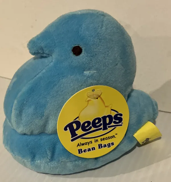 PEEPS 6” Blue Chick Bean Bag Plush 2005 New with tags