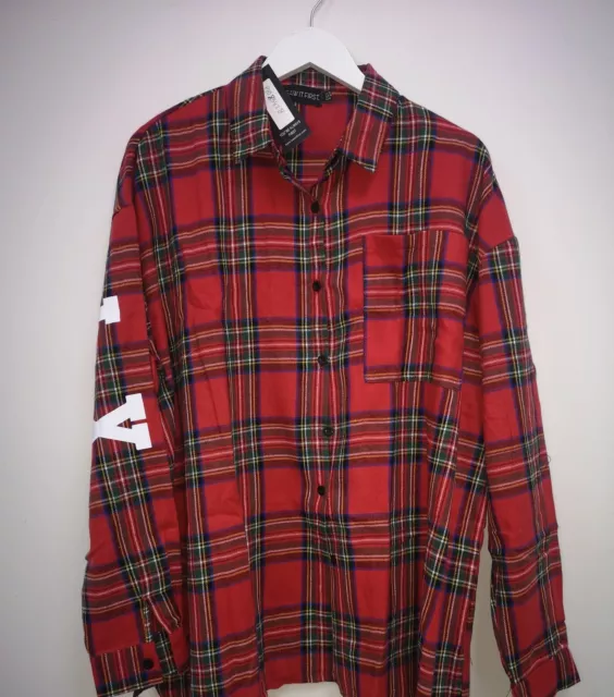 ISIF Oversized Red Checked Shirt