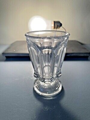 Antique Lovely Glass, Vase A Purple, Charles X, Glass With Faceted 19th Century