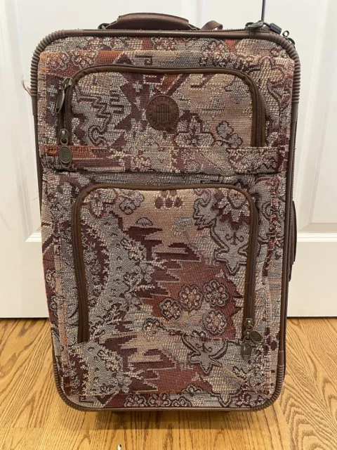 Ricardo Beverly hills vintage luggage Style #7922 Floral print bag, Carry on
