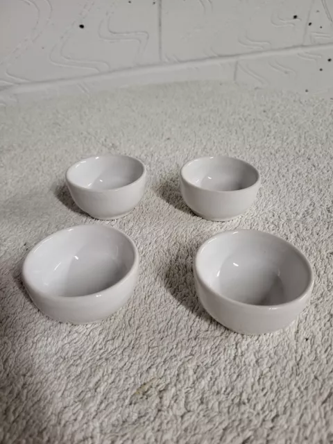 4 Brand New Ceramic Bowl Dip / Dipping Dish / Porcelain Ramekins