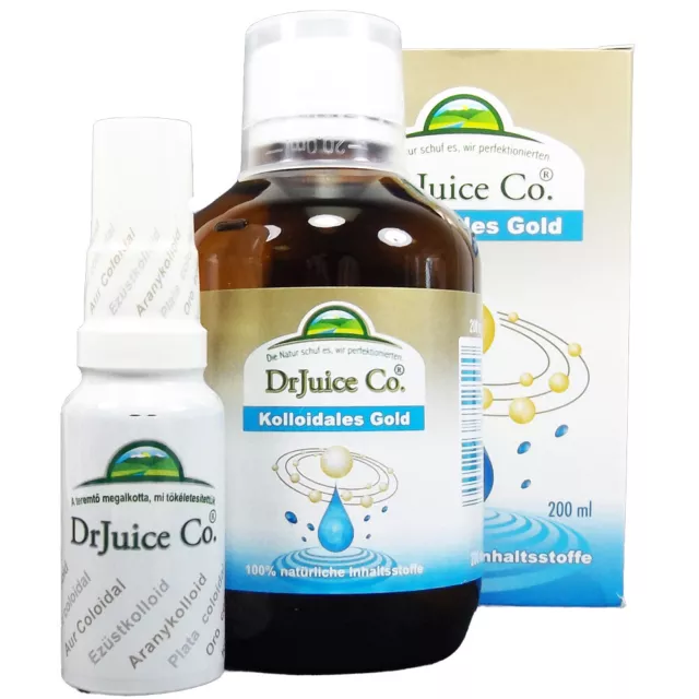 Drjuice Co. Oro Coloidal Oro 1-3 Ppm , 200ml Dr. Juice Co
