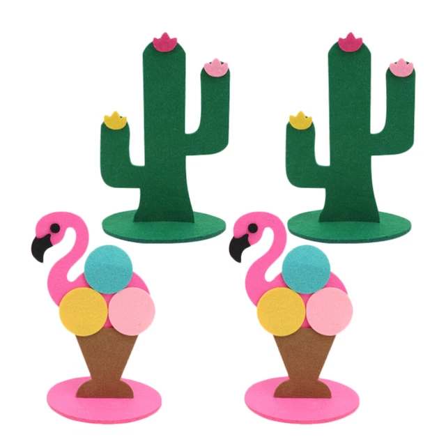 Posto tavolo in feltro feelted fenicottero decorazione tavolo estate cactus