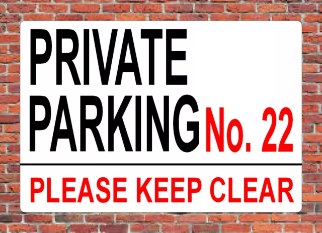 PRIVATE PARKING KEEP CLEAR London Street Style METAL SIGN Personalised no notice