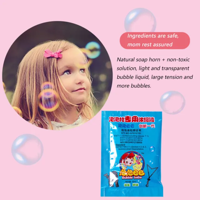 Soap Bubble Solution Concentrate, Non-Toxic, Safe, 10ml Soap Bubble Water Refill 2