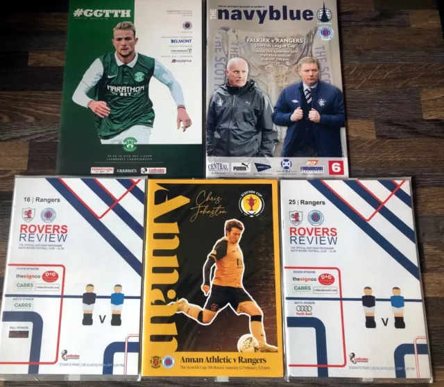 Five Glasgow Rangers all programmes all MINT Condition See listing