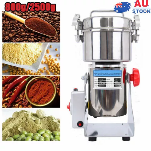 800/2500g Commercial Grain Mill Grinder Beans Spices Herb Nuts Grinding Machine