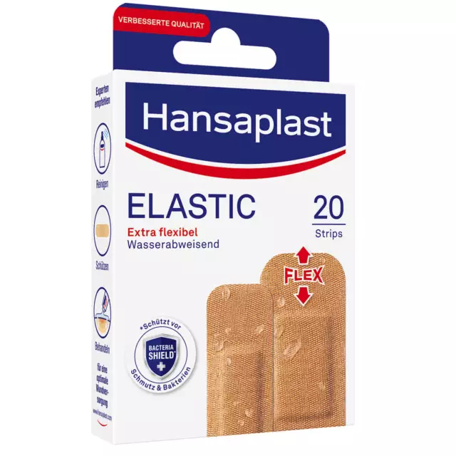 20 Hansaplast Élastique Imperméable + Flexibel Étanche Pansement Bandes