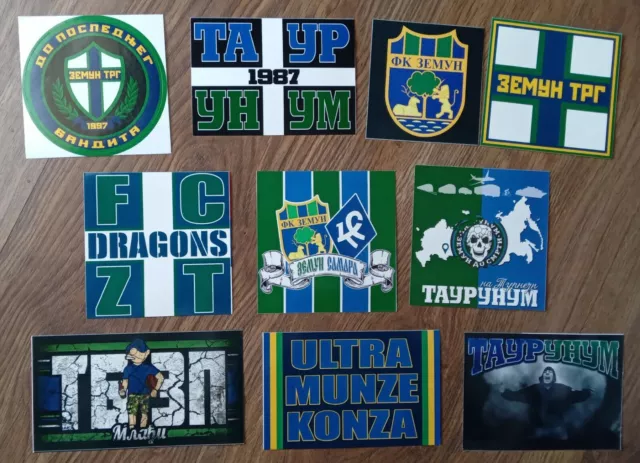 12 x Football Ultras Stickers Radnički Kragujevac-DEVILS