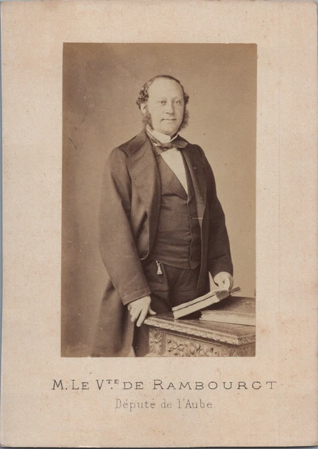 Tirage Albuminé Vintage Circa 1870 - Portrait Du Baron Mercier, Député De La Mayenne