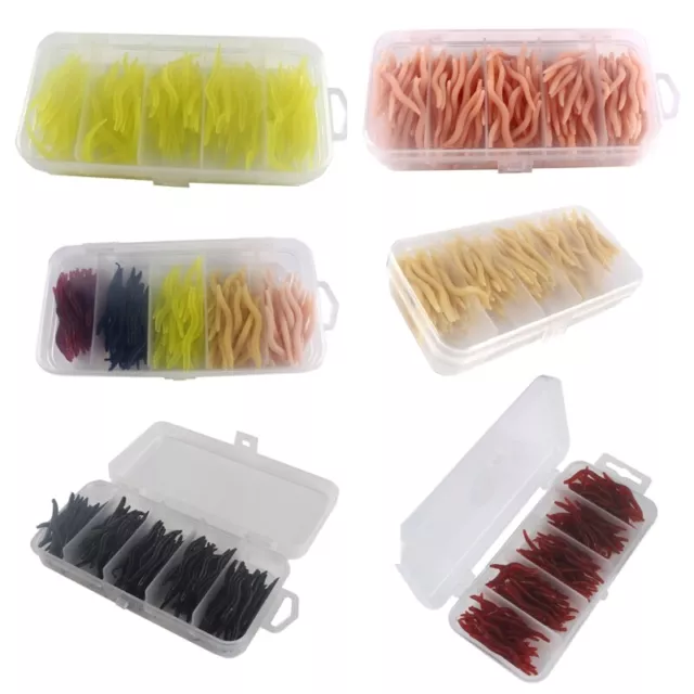 Simulation Soft Silicone Artificial Attractive Bass Worm Earthworm Fishing Lures