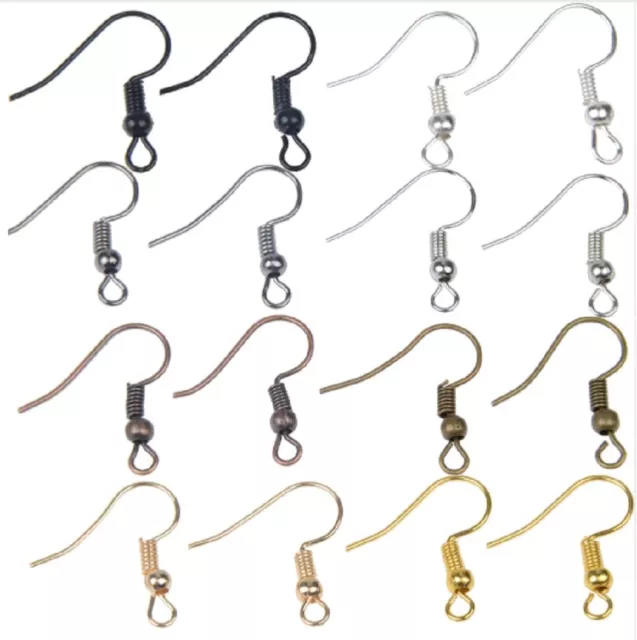 Earring Hooks Blanks Clasps Wire Jewellery Makings Findings Plated Fittings Base