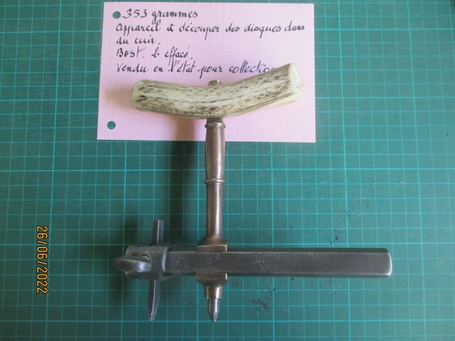 Compas Sellier POUR COLLECTIONNEUR OUTILS vintage Compas coupe cuir Bourrelier ...