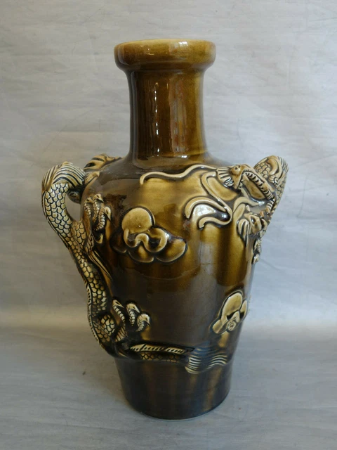 Théière Japonaise SATSUMA En Céramique - Décor Dragon Peint Main, Milieu XXe Siècle