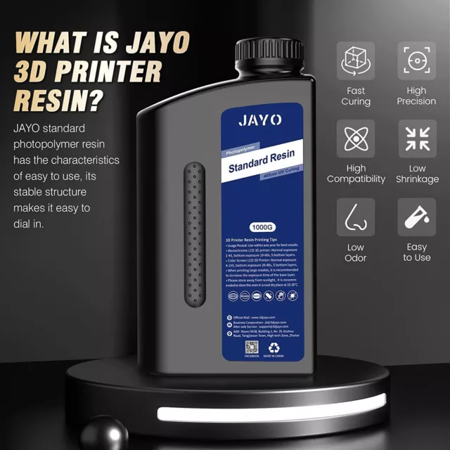 JAYO 1KG Photopolymer Resin/ABS-Like/Water Washable 405nm Fast-Curing LCD Resin 2