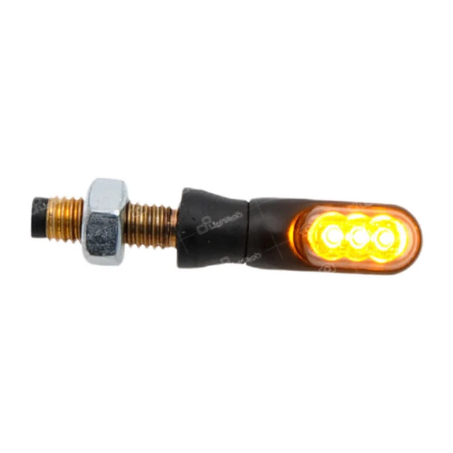Paire De Mini Clignotants LED Triangulaire Long - Noir