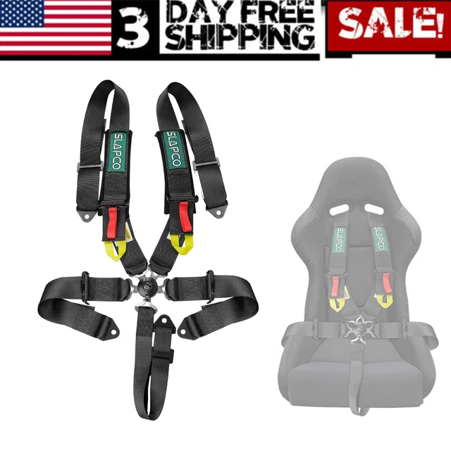 5 Point Harness Cam-Lock Safety Seat Belt Nylon For ATV UTV Can-Am Polaris RZR