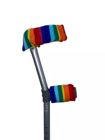 Crutch Arm Covers Sleeves Cuffs Elbow Handle Crutches Pad  Rainbow Set 1st Class