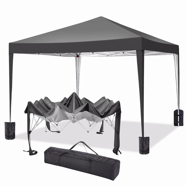 Faltpavillon 3x3m Pavillon Wasserdicht UV PopUp Stabil Partyzelt mit 4 Sandsack
