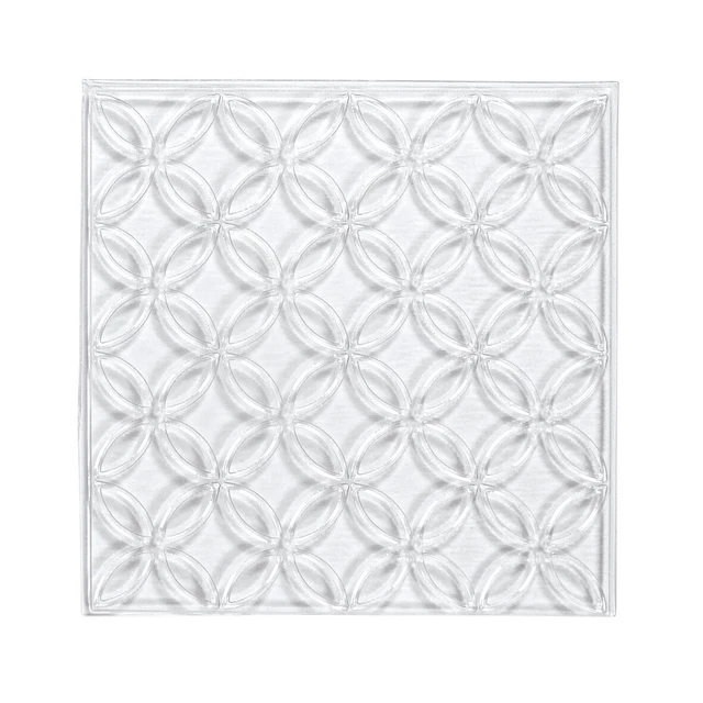 Inventa en relieve círculo de flores 11x11cm azulejos fundidos decoración de pared posavasos