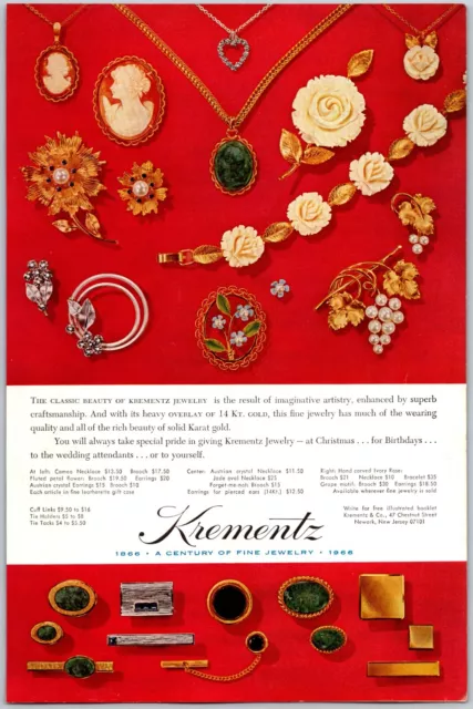 1966 Krementz A Century Of Fine Jewelry Since 1866 Print Ad