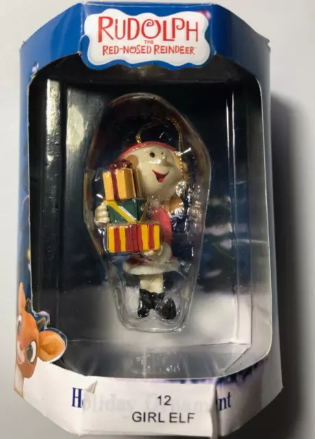 **RARE**GIRL ELF SHOPPER Ornament Rudolph Island of Misfit Toys